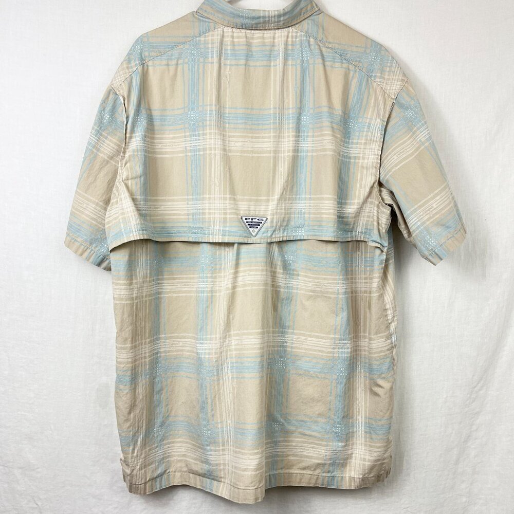 Columbia PFG Short Sleeve Button Shirt Mens XXL Camp Outdoors Gorpcore Buffet - Picture 5 of 14